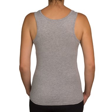 Damen Tank Top - Mei Dirndl is in da Wsch grau-schwarz XS