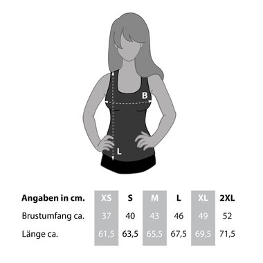 Damen Tank Top - Mei Dirndl is in da Wsch grau-schwarz XS