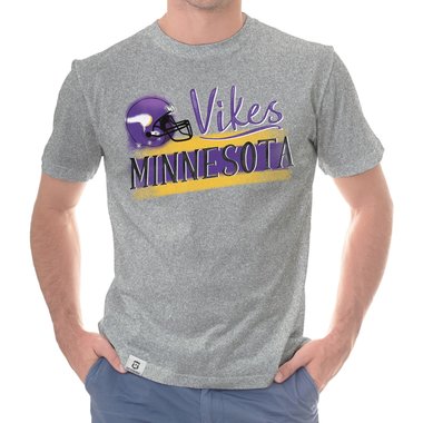 Herren T-Shirt - Vikes - Minnesota schwarz-lila S