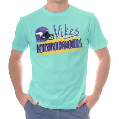 Herren T-Shirt - Vikes - Minnesota schwarz-lila S