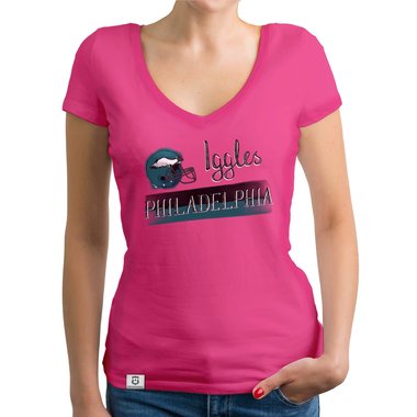 Damen T-Shirt V-Ausschnitt - Iggles - Philadelphia