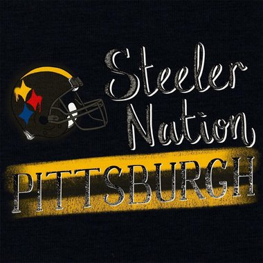 Damen T-Shirt V-Ausschnitt - Steeler Nation - Pittsburgh fuchsia-schwarz XXL