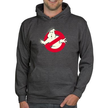 Herren Hoodie - Glow - Ghost Busters dunkelgrau-glow XS