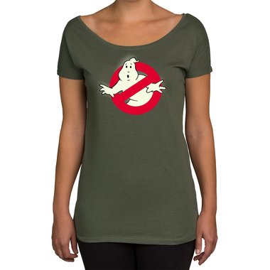 Damen T-Shirt U-Boot-Ausschnitt - Ghost Busters - Glow weiss-glow XL