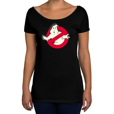 Damen T-Shirt U-Boot-Ausschnitt - Ghost Busters - Glow weiss-glow XL