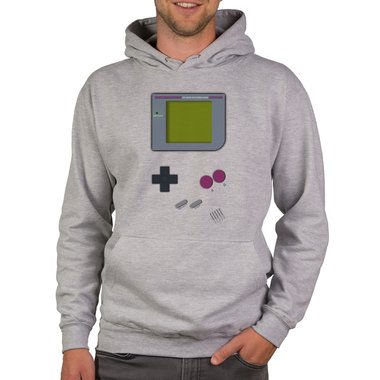 Herren Hoodie - Gaming Classic hellgrau-grau 5XL