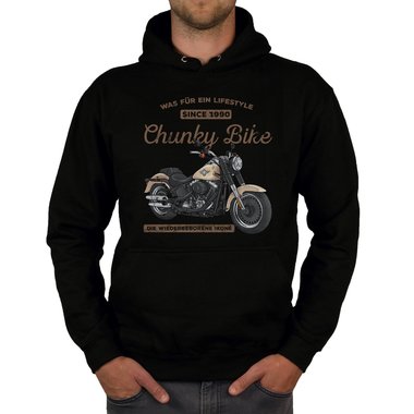 Herren Hoodie - Chunky Bike - Since 1990 dunkelgrau-braun XS