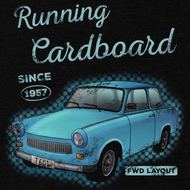 Herren Hoodie - Running Cardboard - Since 1957 schwarz-dunkelblau 5XL