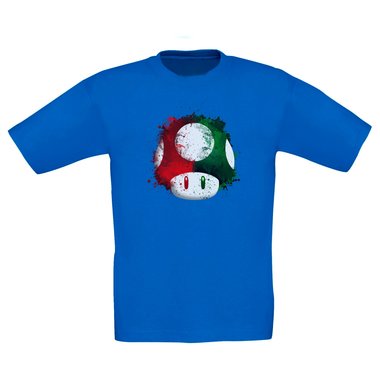 Kinder T-Shirt - Super Mario - Pilz weiss-rot 152-164