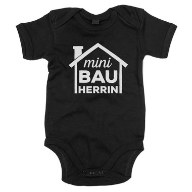 Baby Body - Mini Bauherrin dunkelblau-fuchsia 50-62