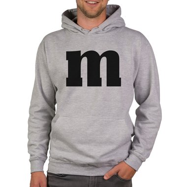 Herren Hoodie - M und M schwarz-weiss 5XL