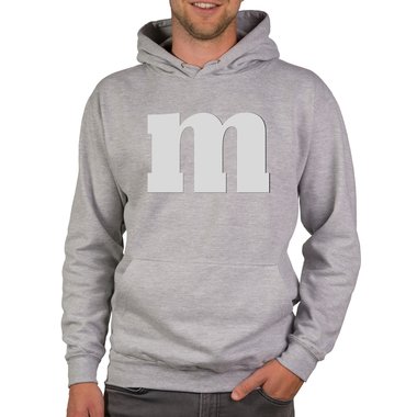 Herren Hoodie - M und M schwarz-weiss 5XL