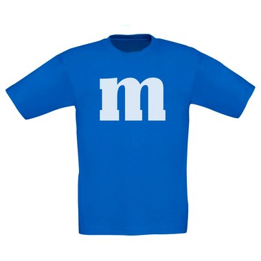 Kinder T-Shirt - M und M dunkelblau-weiss 98-104