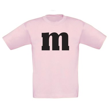 Kinder T-Shirt - M und M dunkelblau-weiss 98-104