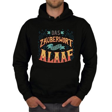 Herren Hoodie - Zauberwort Alaaf dunkelgrau-gelb XS