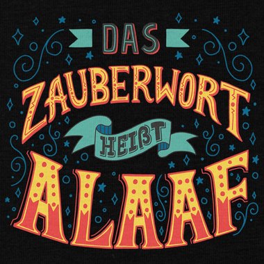 Damen T-Shirt V-Ausschnitt - Zauberwort Alaaf dunkelgrau-gelb XS