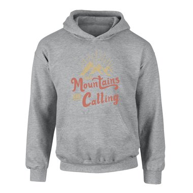 Kinder Hoodie - Mountains are calling schwarz-hellbraun 152-158