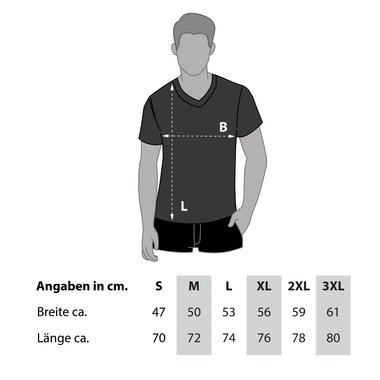 Herren T-Shirt - V-Ausschnitt - Running Cardboard - Since 1957