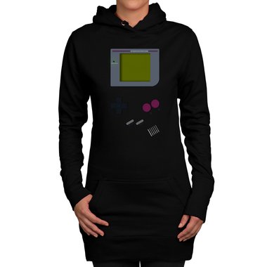 Damen Long Hoodie - Gaming Classic fuchsia-grau XS