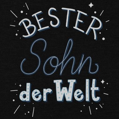 Kinder T-Shirt - Bester Sohn der Welt dunkelblau-weiss 98-104