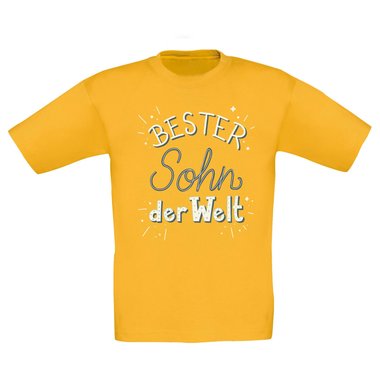 Kinder T-Shirt - Bester Sohn der Welt dunkelblau-weiss 98-104