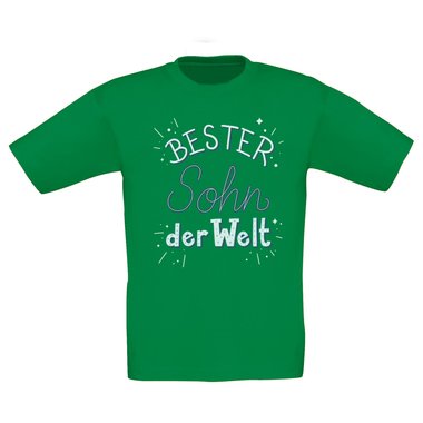 Kinder T-Shirt - Bester Sohn der Welt schwarz-weiss 152-164