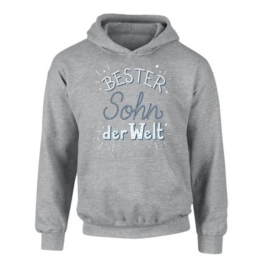 Kinder Hoodie - Bester Sohn der Welt dunkelblau-weiss 98-104