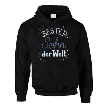 Kinder Hoodie - Bester Sohn der Welt schwarz-weiss 152-158