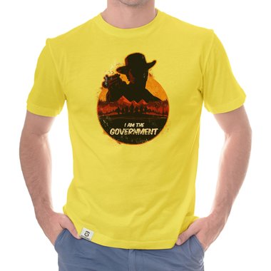 Herren T-Shirt - Wild West Cowboy dunkelblau-dunkelrot S