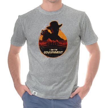 Herren T-Shirt - Wild West Cowboy dunkelblau-dunkelrot S