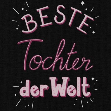 Kinder T-Shirt - Beste Tochter der Welt dunkelblau-rosa 98-104