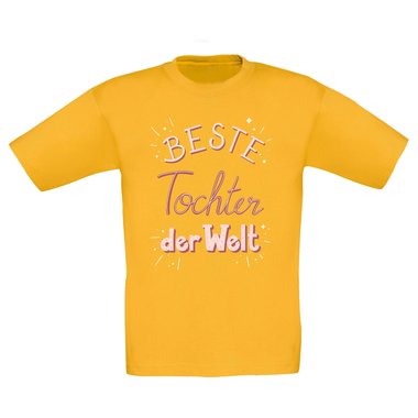 Kinder T-Shirt - Beste Tochter der Welt dunkelblau-rosa 98-104