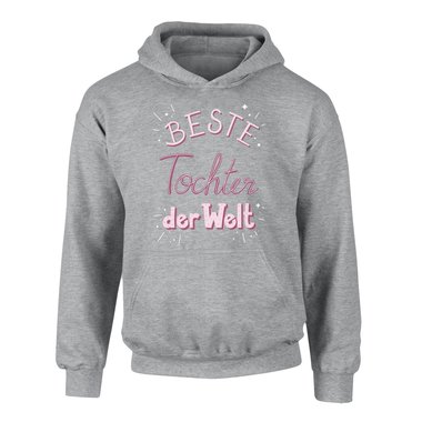 Kinder Hoodie - Beste Tochter der Welt dunkelblau-rosa 98-104