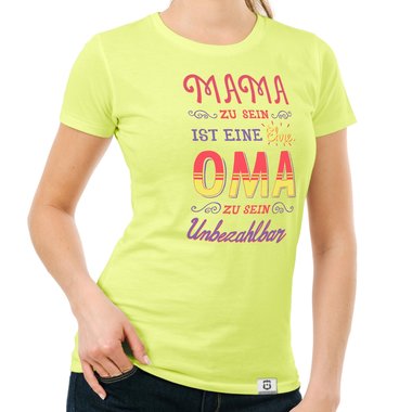 Damen T-Shirt - Oma sein - Unbezahlbar dunkelblau-rot S