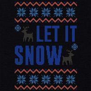 Herren T-Shirt - Let it snow weiss-blau 5XL