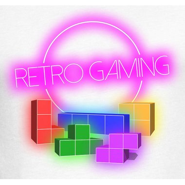 Herren T-Shirt - V-Ausschnitt - Retro Gaming