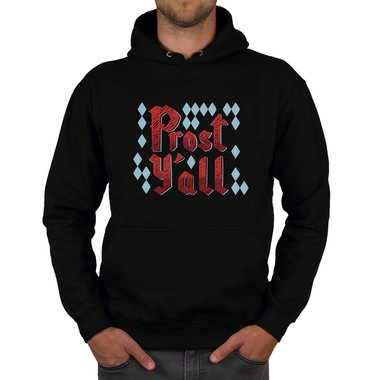 Herren Hoodie - Prost Yall dunkelgrau-rot XS