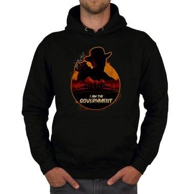 Herren Hoodie - Wild West Cowboy schwarz-dunkelrot 5XL