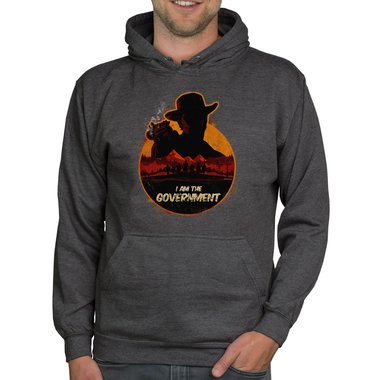 Herren Hoodie - Wild West Cowboy schwarz-dunkelrot 5XL