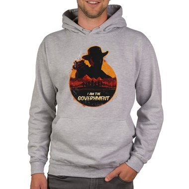 Herren Hoodie - Wild West Cowboy schwarz-dunkelrot 5XL