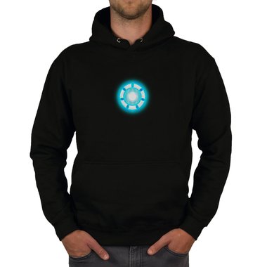 Herren Hoodie - Arc Reactor - Stark dunkelgrau-cyan XS