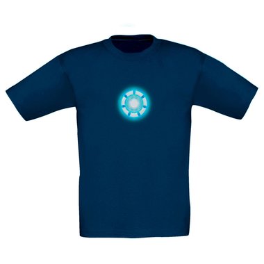 Kinder T-Shirt - Arc Reactor - Stark weiss-cyan 152-164