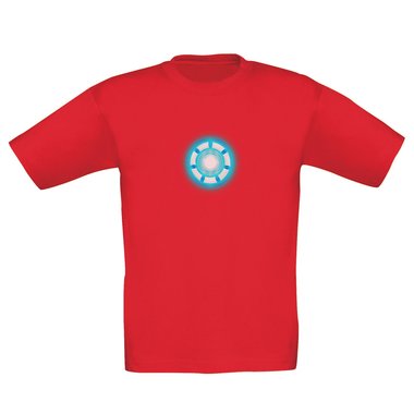 Kinder T-Shirt - Arc Reactor - Stark weiss-cyan 152-164