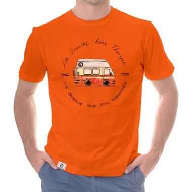 Herren T-Shirt - Ich brauche nur mein Wohnmobil weiss-schwarz 5XL