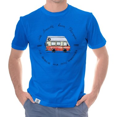 Herren T-Shirt - Ich brauche nur mein Wohnmobil weiss-schwarz 5XL