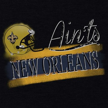 Herren T-Shirt - Aints - New Orleans dunkelblau-gelb S