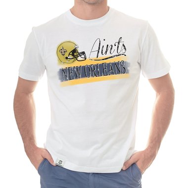 Herren T-Shirt - Aints - New Orleans dunkelblau-gelb S