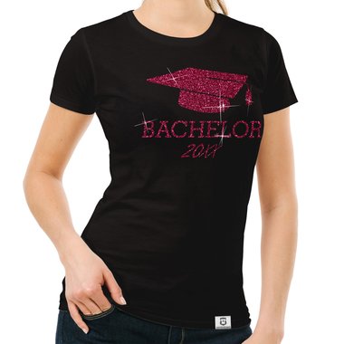 Damen T-Shirt - Bachelor mit Wunschjahr weiss-schwarz XXL