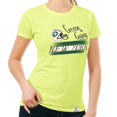 Damen T-Shirt - Green Gang - NY weiss-dunkelgrn XXL