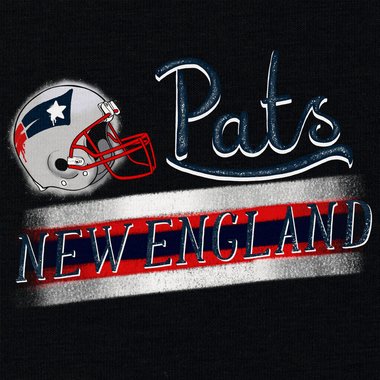 Herren Hoodie - Pats - New England dunkelgrau-rot XS